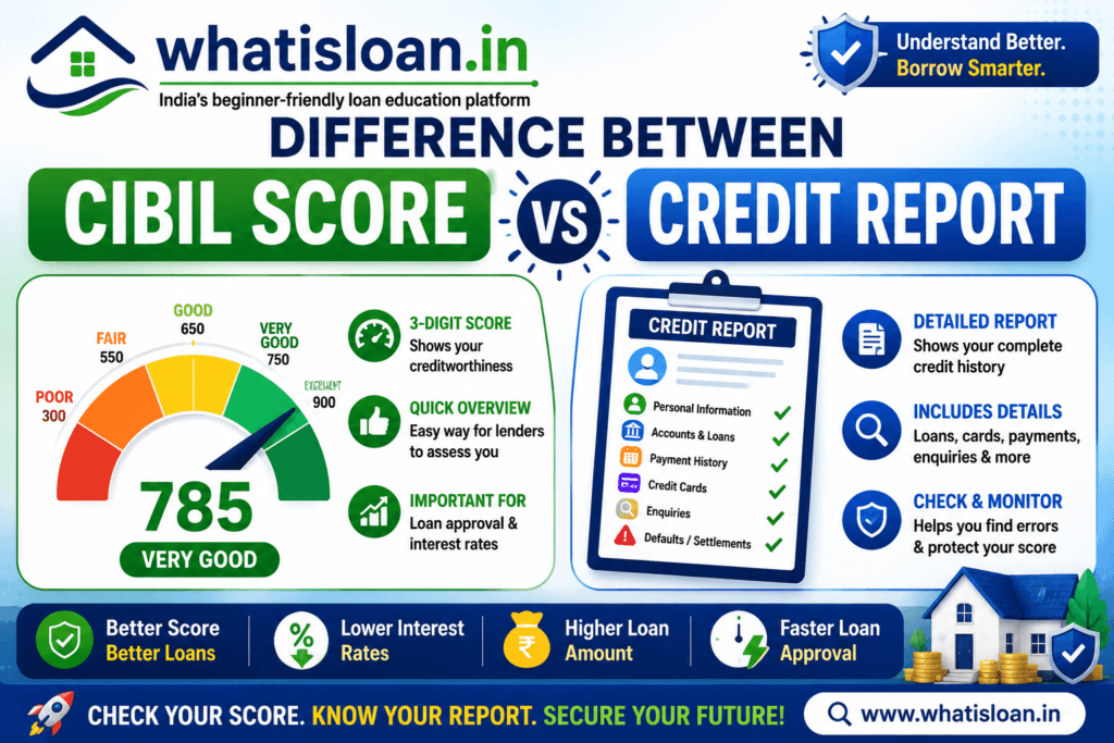 Difference Between CIBIL Score and Credit Report
