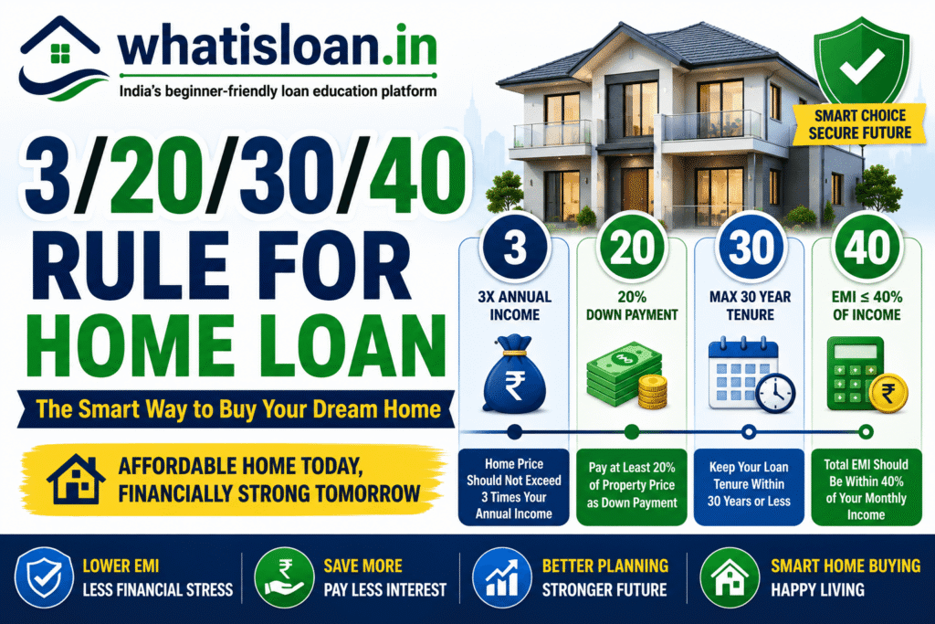 3-20-30-40 Rule for Home Loan in India