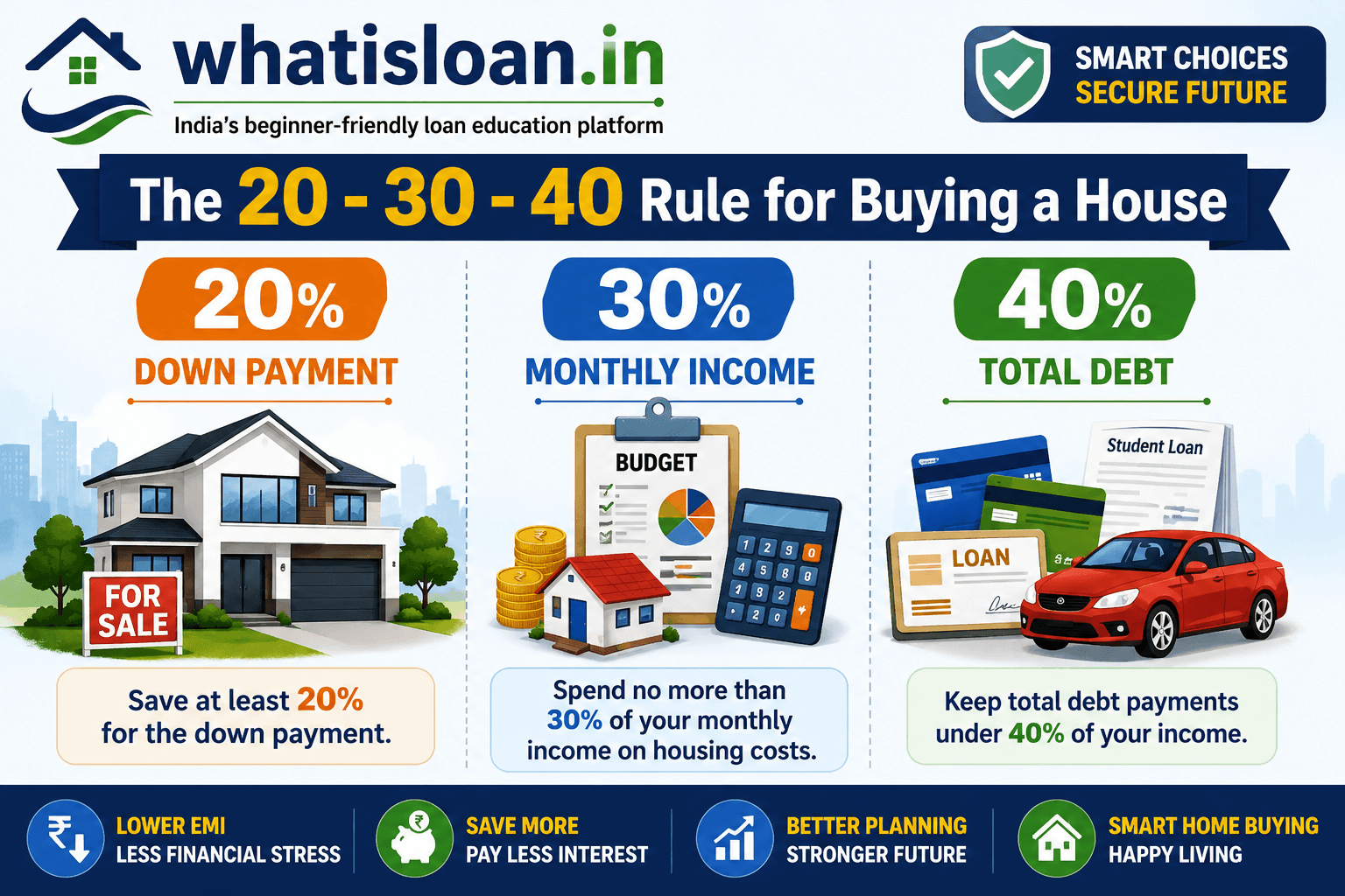 3-20-30-40 Rule for Home Loan in India